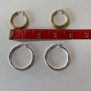NWOT Set of 2 Pairs Hoop Earrings